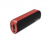 هاما (00173224) بطارية شحن خارجية محمولة ذات سعة 2600 مللى أمبير, ذات لون أسود/أحمر