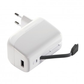 Hama 00173716 Virtue Power Pack, 5200 mAh, with 230V charger, white