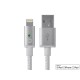 MONOPRICE 12866 Luxe Series Apple MFi Certified Lightning to USB Charge and Sync Cable, 6-inch White