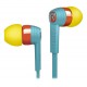 PHILIPS SHE7055BR/00 CITISCAPE IN EAR HEADPHONES WITH MIC, BLUE / YELLOW