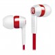 PHILIPS SHE7055EN/00 CITISCAPE IN EAR HEADPHONES WITH MIC, WHITE / RED