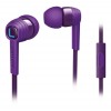 PHILIPS SHE7055PP/00 CITISCAPE IN EAR HEADPHONES WITH MIC, PURPLE
