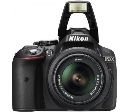 نيكون (D5300) كاميرا رقمية محترفة بعدسة 18-55 ملم, ذو لون أسود