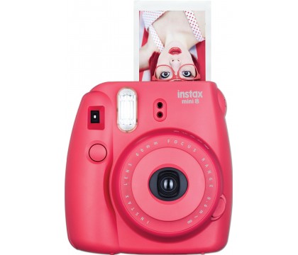 فوجي فيلم (Instax Mini8) كاميرا ديجيتال فورية, ذات لون أحمر فاتح 