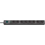 Brennenstuhl 1150610318 hugo! 19.500A extension socket with surge protection 8-way antracite 2m H05VV-F 3G1.5
