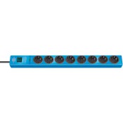 Brennenstuhl 1150610388 hugo! 19.500A extension socket with surge protection 8-way blue 2m H05VV-F 3G1.5