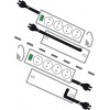 Brennenstuhl 1153320427 Primera-Tec 15.000A automatic extension socket with surge protection 7-way white 2m H05VV-F 3G1.5 1xMaster 4xSlave 2xPermanent