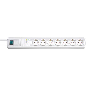 Brennenstuhl 1153320427 Primera-Tec 15.000A automatic extension socket with surge protection 7-way white 2m H05VV-F 3G1.5 1xMaster 4xSlave 2xPermanent