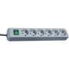 Brennenstuhl 1159540015 Eco-Line extension socket with switch 6-way silver grey 1,5m H05VV-F 3G1,5