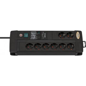 Brennenstuhl 1256000398 Premium-Line 30.000A extension socket with surge protection 8-way Duo black 3m H05VV-F 3G1,5