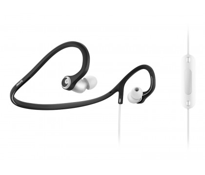 Philips SHQ4305WS/00 ActionFit Sports In-Ear Headphones (Black/White)