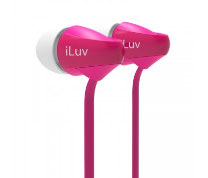 iLuv PEPPERMINTPK Peppermint™ Tangle-resistant noise-isolating stereo earphones