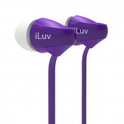iLuv PEPPERMINTPU Peppermint™ Tangle-resistant noise-isolating stereo earphones