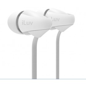 iLuv PEPPERMINTWH Peppermint™ Tangle-resistant noise-isolating stereo earphones