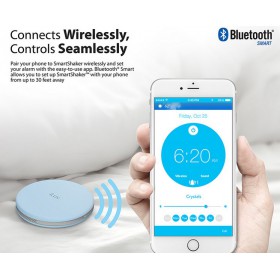 iLuv SMSHAKERBU SmartShaker™ Wireless Smartphone-Controlled Bluetooth® Bed Alarm Shaker