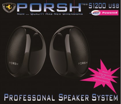 PORSH S1200 USB COMPUTER SPEAKER USB 2.0 6W