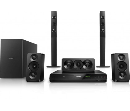 PHILIPS HTD5550/98 DOUBLE BASSPIPES 5.1 DVD HOME THEATER