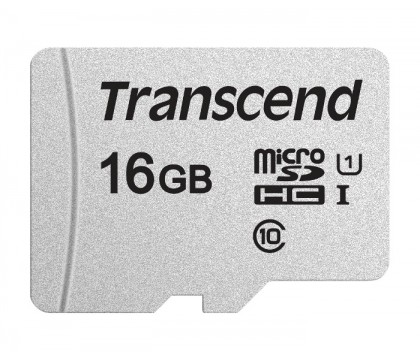 TRANSCEND TS16GUSD300S-A MICROSD W/ ADAPTER 16GB UHS-I U1