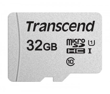 TRANSCEND TS32GUSD300S-A MICROSD W/ ADAPTER 32GB UHS-I U1