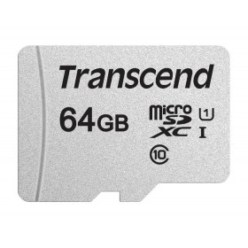 TRANSCEND TS64GUSD300S-A MICROSD W/ ADAPTER 64GB UHS-I U1