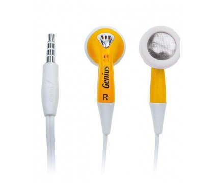 Genius 31710019102 Ear-Bud Headphones (GHP-02S) - Yellow