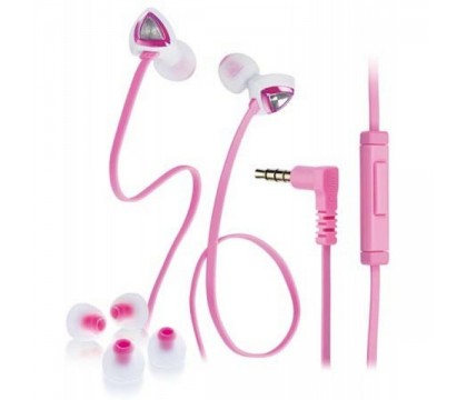 Genius 31710179100 In-Ear Mobile Headset  w/ Mic (HS-M250) , Pink