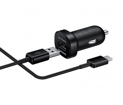 SAMSUNG EP-LN930CBEGWW Fast Car Charge Adapter + TYPE C CAB, BLACK