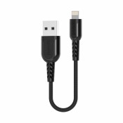 PORODO PD-LMETRP025 LIGHTNING TO USB CABLE 0.25CM, BLACK