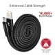 PROMATE COILINE-C REVERSIBLE USB-A TO TYPE C CABLE 1.2M, BLACK