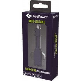 CASEPOWER CLICK TO GO USB TO MICRO CABLE, BLACK