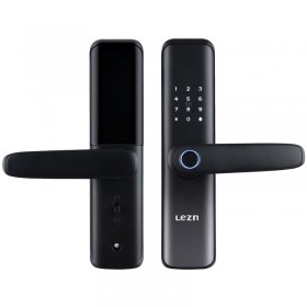 Lezn D01 Smart Door Lock, With Fingerprint, Password-Magnetic Card, Matte Black