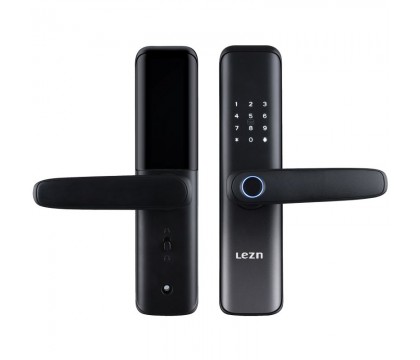 Lezn D01 Smart Door Lock, With Fingerprint, Password-Magnetic Card, Matte Black
