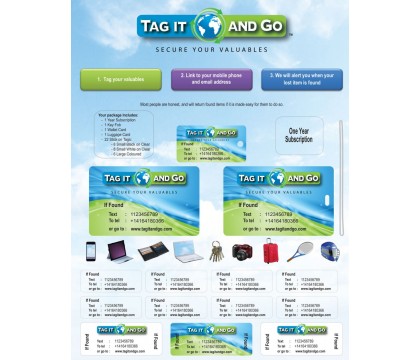 TAG IT AND GO -STARTER PACKAGE 25 TAGS