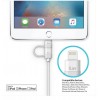 iLuv ICB267WHT 2 in 1 Lightning Cable with Micro USB Adapter, 3ft (1 m) , White iLuv ICB267WHT 2 in 1 Lightning Cable with Micro USB Adapter, 3ft (1 m) , White