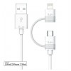 iLuv ICB267WHT 2 in 1 Lightning Cable with Micro USB Adapter, 3ft (1 m) , White iLuv ICB267WHT 2 in 1 Lightning Cable with Micro USB Adapter, 3ft (1 m) , White