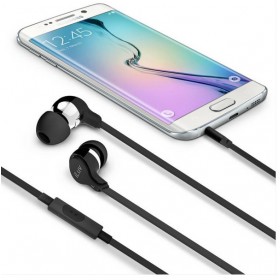 iLuv PARTYONSBK PARTY ON TANGLE-RESISTANT IN-EAR STEREO EARPHONES WITH MIC , Black