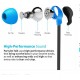 iLuv PARTYONSBL PARTY ON TANGLE-RESISTANT IN-EAR STEREO EARPHONES WITH MIC ,Blue