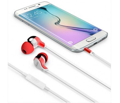 iLuv PARTYONSRD PARTY ON TANGLE-RESISTANT IN-EAR STEREO EARPHONES WITH MIC , Red