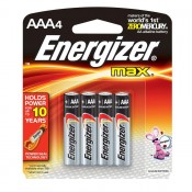 ENERGIZER E92 Size AAA ALKALINE, 4 Pack