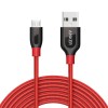 أنكر (A81440A1) كابل من طرف يو إس بى إلى طرف مايكرو يو إس بى ذو طول 3 متر و ذو لون أحمر