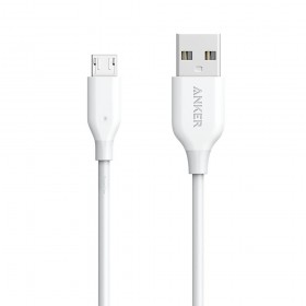 Anker A8132021 PowerLine Micro USB (3ft) - Durable Charging Cable, with 5000+ Bend Lifespan, White
