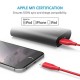 Anker A8111091 PowerLine 3ft Lightning Apple MFi Certified / Charging Cable, Red