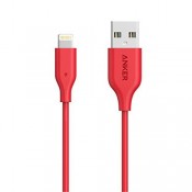 Anker A8111091 PowerLine 3ft Lightning Apple MFi Certified / Charging Cable, Red