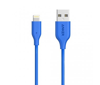 Anker A8111031 PowerLine 3ft Lightning Apple MFi Certified / Charging Cable, Blue