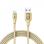 Anker A81430B1 PowerLine+ Micro USB (6ft) The Premium Durable Cable [Double Braided Nylon], Golden