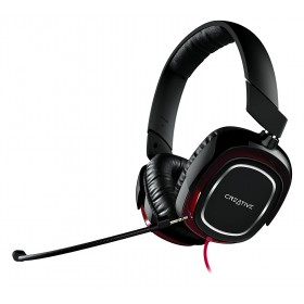 Creative Draco HS880 Foldable Gaming Headset with Detachable Mic, Black