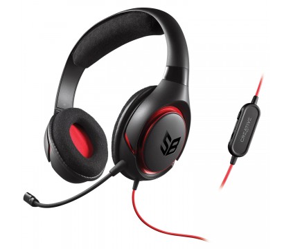 Creative GH0290 Sound Blaster Inferno Gaming Headset with Detachable Mic and In-Line Volume Control, Black