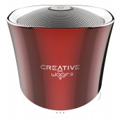 Creative Woof 3 Full-featured Personal Micro-sized Bluetooth® MP3/FLAC Speaker with Built-In Microphone, (Summer Rouge) Red, 51MF8230AA001