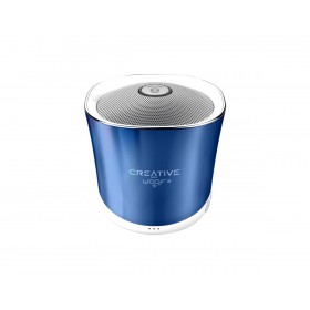 Creative Woof 3 Full-featured Personal Micro-sized Bluetooth® MP3/FLAC Speaker with Built-In Microphone, (Spring Crystallite) Blue, 51MF8230AA002