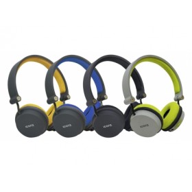 Iconz IMN-BH03EG Bluetooth OnEar Headset, Foldable design, Dual mode: wireless and wired connectivity, Grey/Green